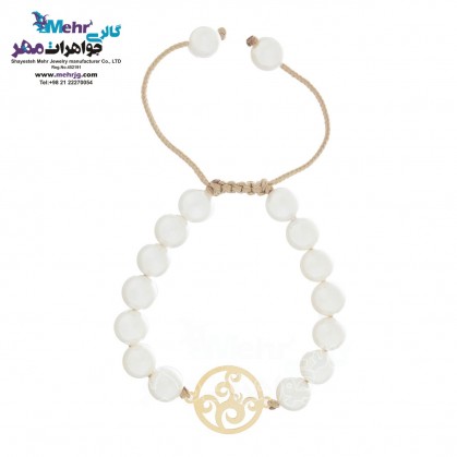Gold and Stone Bracelet - Spiral Design-MB0527